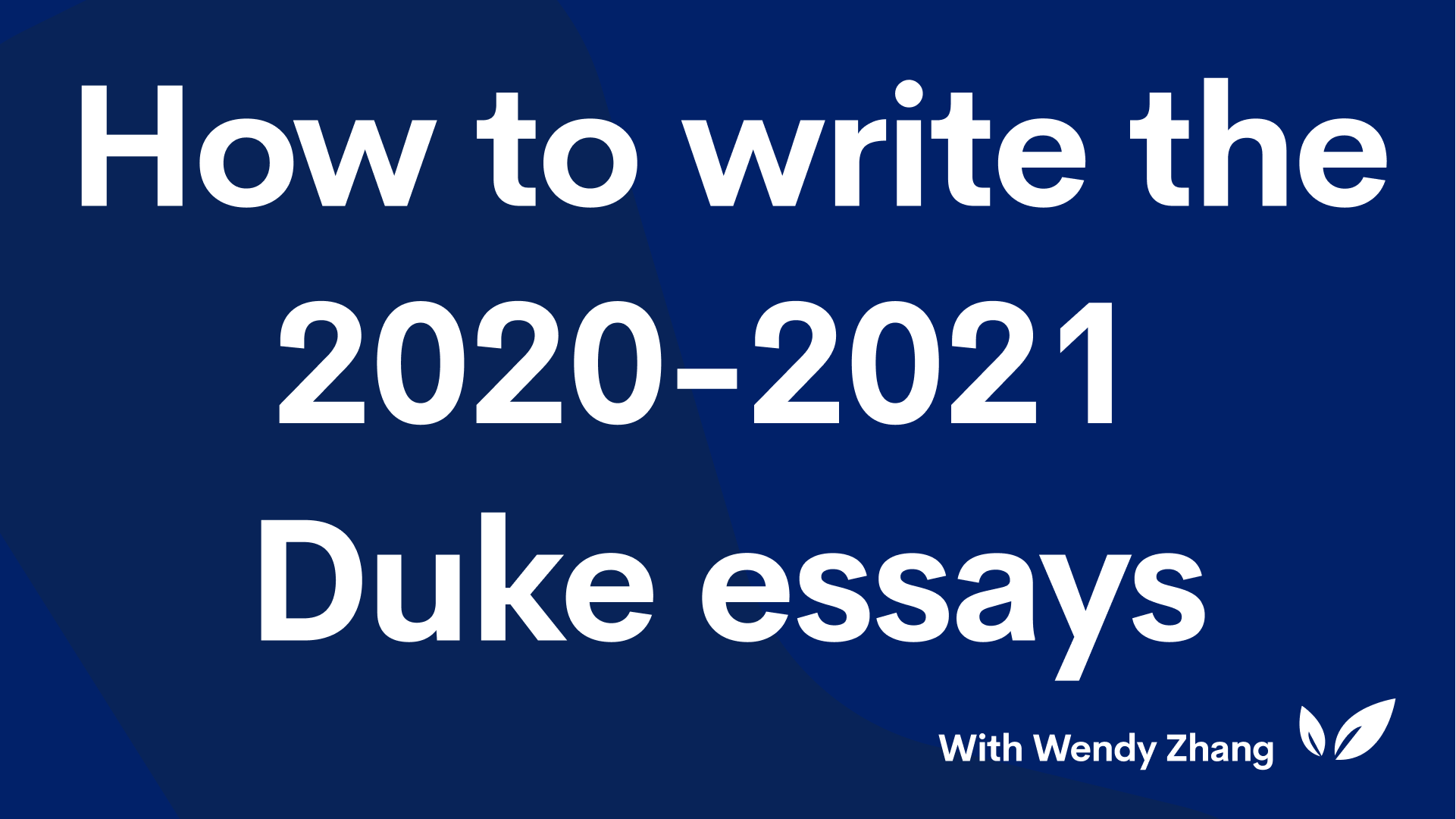 successful why duke essays